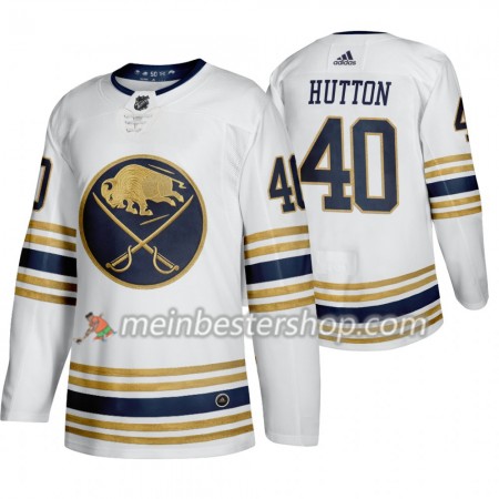 Buffalo Sabres Carter Hutton 40 50th Anniversary Adidas 2019-2020 Weiß Trikot Authentic - Herren